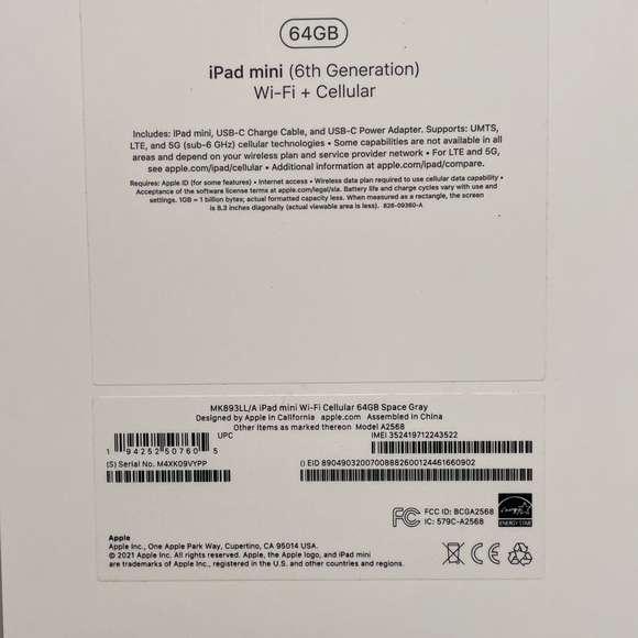 ‼️ iPAD MINI EMPTY BOX‼️ iPAD NOTIncluded ‼️‼️ - Picture 2 of 6